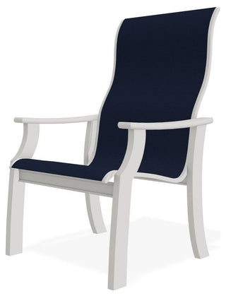 St. Catherine Sling Outdoor Armchair, Navy/Snow