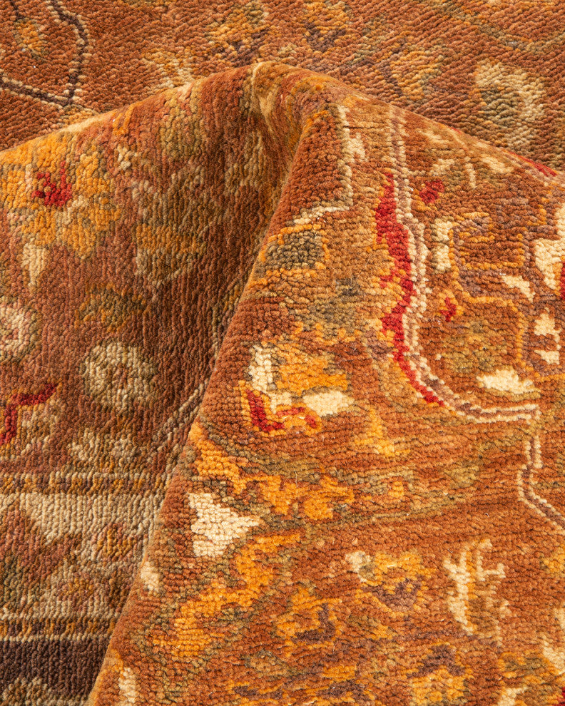 Sevim One-of-a-Kind Hand-Knotted Area Rug Yellow, 8'4"x10'5"