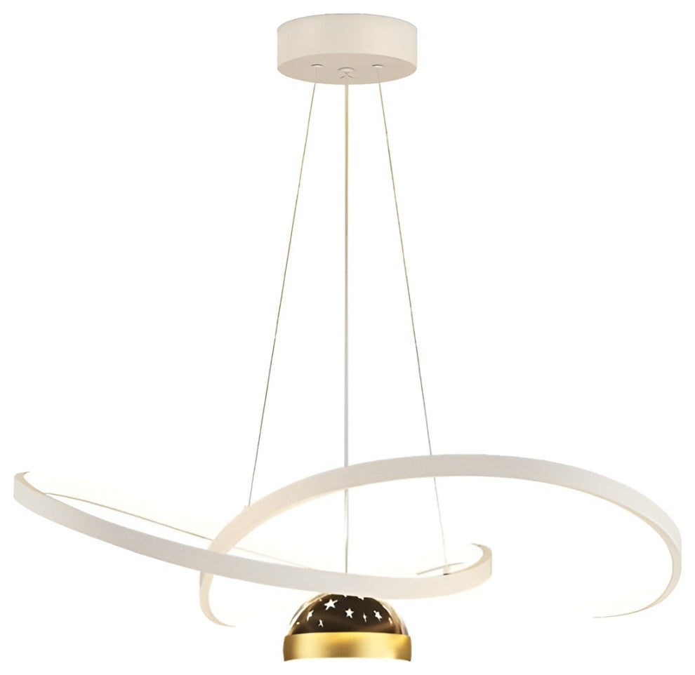 Impruneta | Modern Beautiful LED Hanging Chandelier for Living Room, Gold, Dia19.7xh5.1", Three Colors No Remote