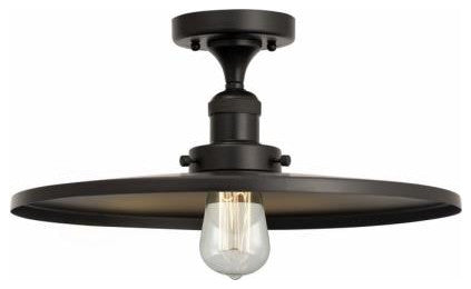 Innovations Lighting 517-1CH-BK-MFR-BK-16 1 Light 16" Semi-Flush Mount