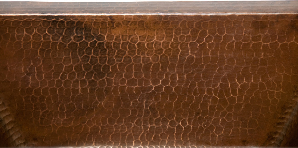 Premier Copper Products BS17DB 17" Large Square Copper Bar/Prep Sink