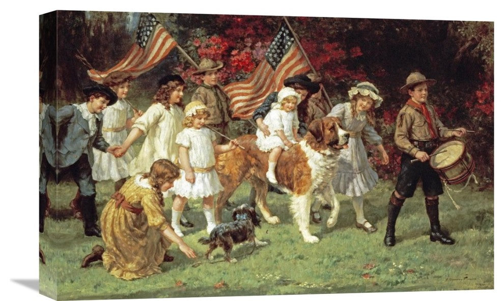 "American Parade" Stretched Canvas Giclee by George Sheridan Knowles, 22"x14"