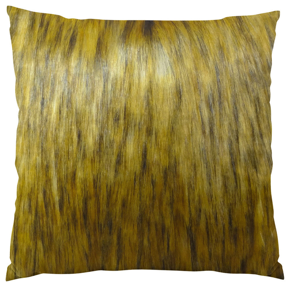 Plutus Mountain Coyote Handmade Throw Pillow, (20" x 26" Standard)