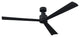 52 in. Modern Ceiling Fan with Reversible DC Motor,Six Speeds,Black