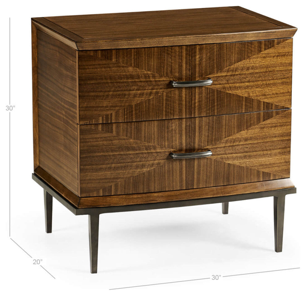 Mid Century Style Walnut Nightstands