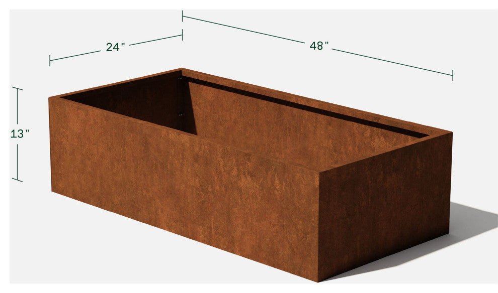 Corten Series Garden Bed Planter, 24"