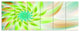 Huge Bright Green Fractal Flower, Floral Canvas Art Print, 70"x28", 6 Panels