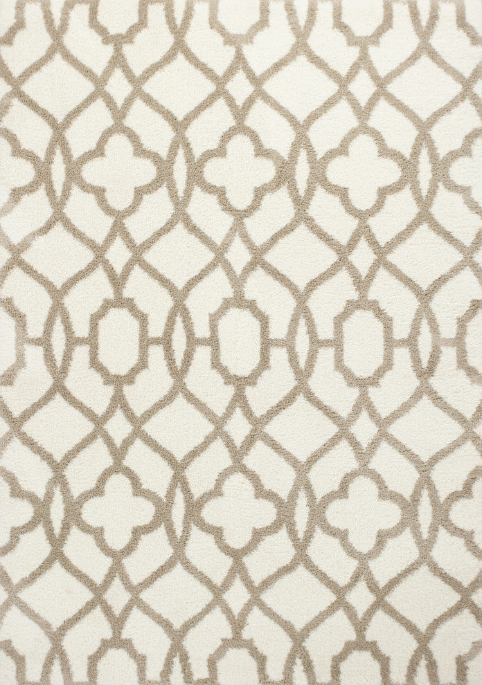 Oasis 1652 Ivory and Beige Ironwork Rug, 3'3"x5'3"
