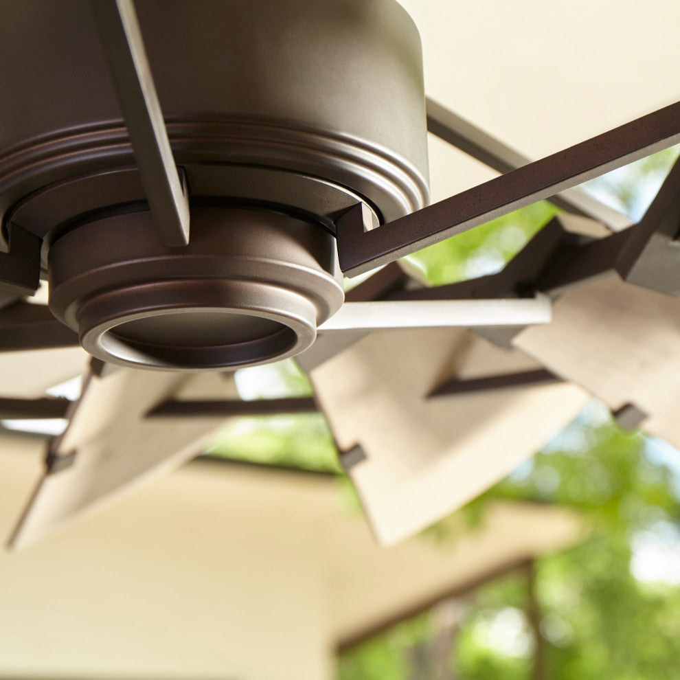 Windmill Transitional Patio Fan, Oiled Bronze