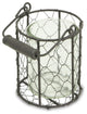 Glidden Basket With Glass Jar, Brown, Small