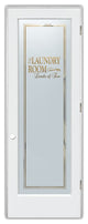 Laundry Door - Loads of Fun - Primed - 36" x 80" - Knob on Left - Pull Open