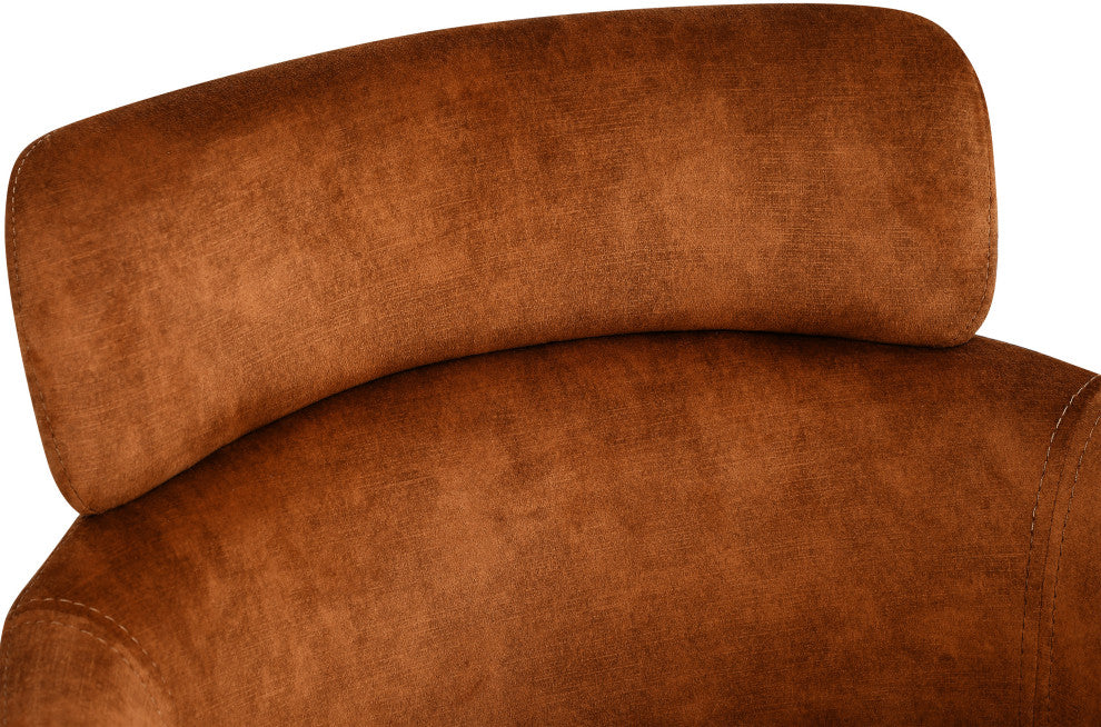 Yara Upholstered Dining Chair (Set of 2), Cognac, Velvet