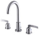 Fauceture Widespread Bathroom Faucet With Brass Pop-Up, Brushed Nickel
