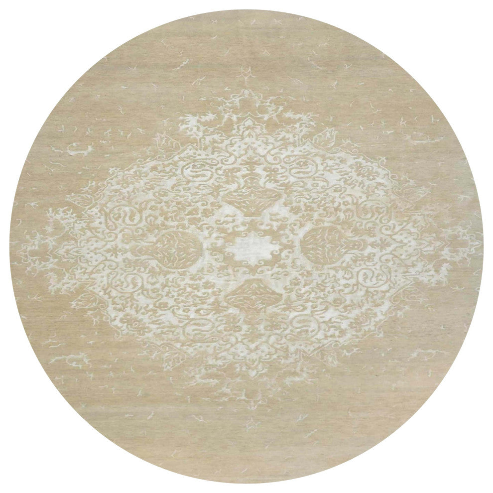 Ahgly Company Indoor Round Mid-Century Modern Area Rugs, 3' Round