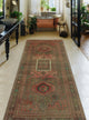 Vintage Distressed Imran Rust/Brown Runner, 4'5x12'9