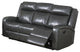 Benzara BM233104 Upholstered Power Motion Sofa With Padded Headrest, Black