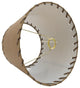 Kraft Parchment Stitched Trim 12" Slip Uno Lamp Shade