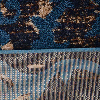 MACHINE MADE HEATSET POLYPROPYLENE AREA RUGS -Blue Color,Abstract Design, [Rectangle] 4'4''x6'4''