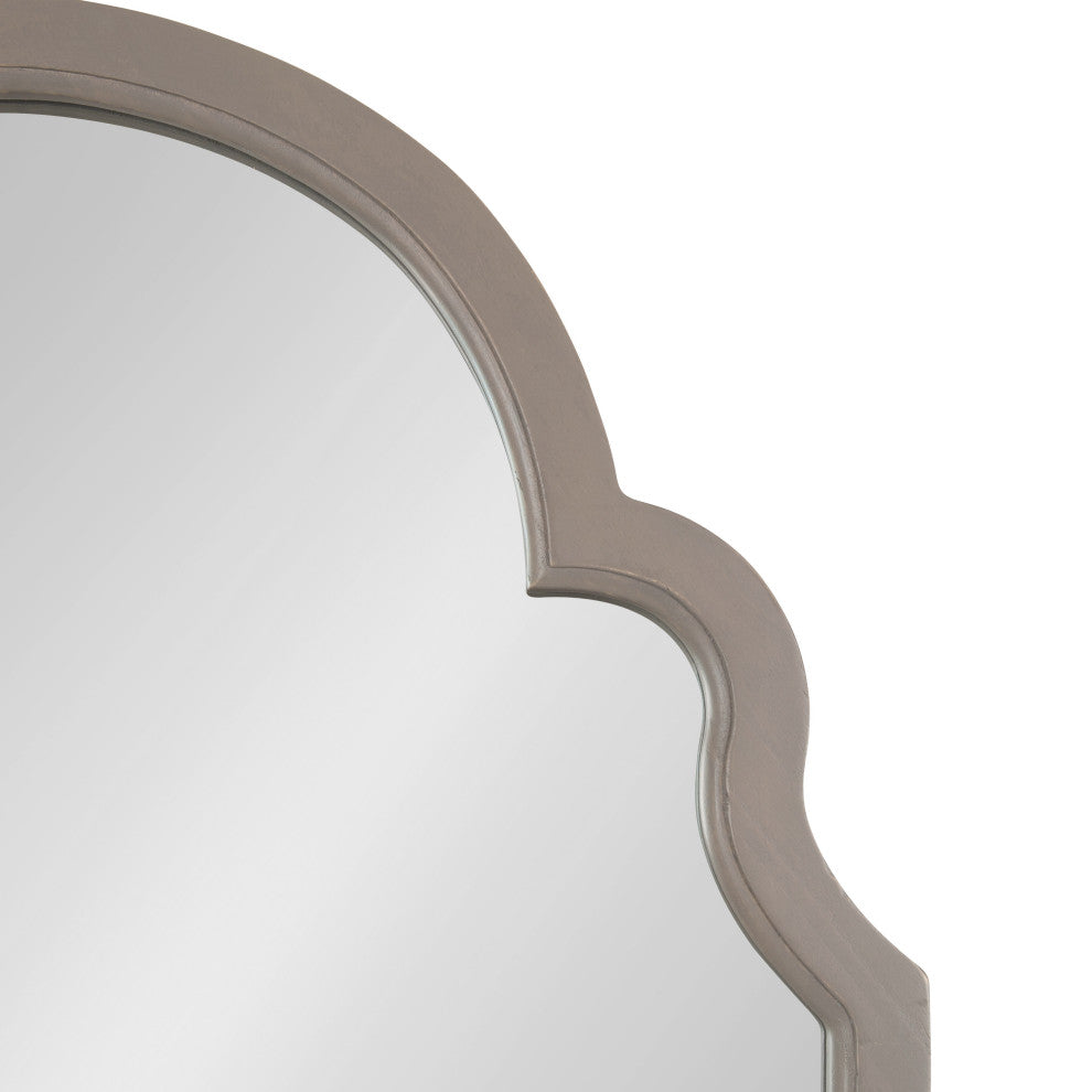 Hogan Arch Framed Mirror, Gray, 24"x48"