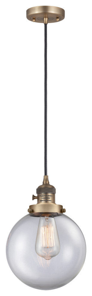 INNOVATIONS 201CSW-BB-G202-8-LED 1-Light Mini Pendant Brushed Brass