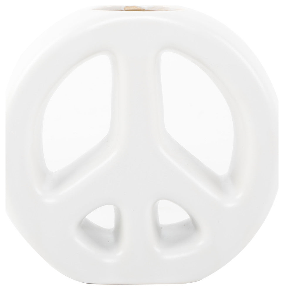 6.75" Peace Ceramic Vase