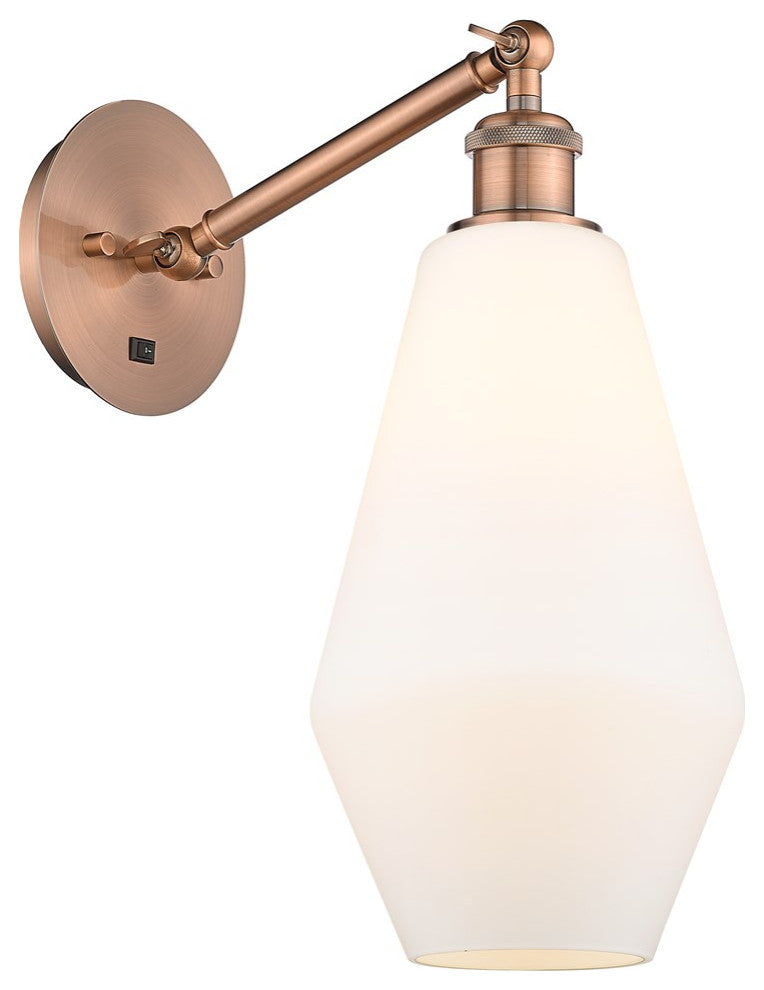 Innovations Cindyrella LED Wall Sconce 317-1W-AC-G651-7-LED, Antique Copper
