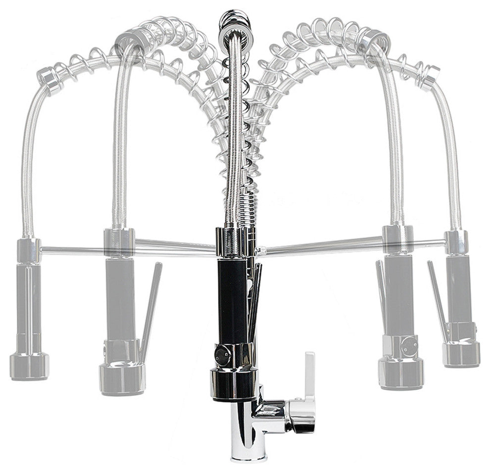 Cosmo Single-Handle Pull-Out Sprayer Kitchen Faucet With Ceramic Disc Cartridge