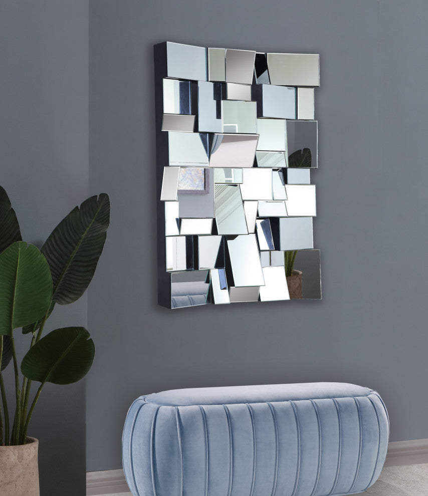 Action Rectangular Contemporary Geometric Designed Mirror