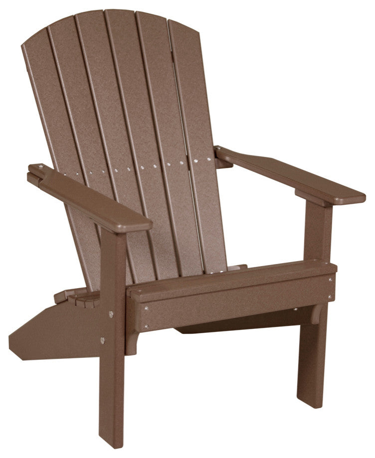 Poly Lakeside Adirondack Chair, Chestnut Brown