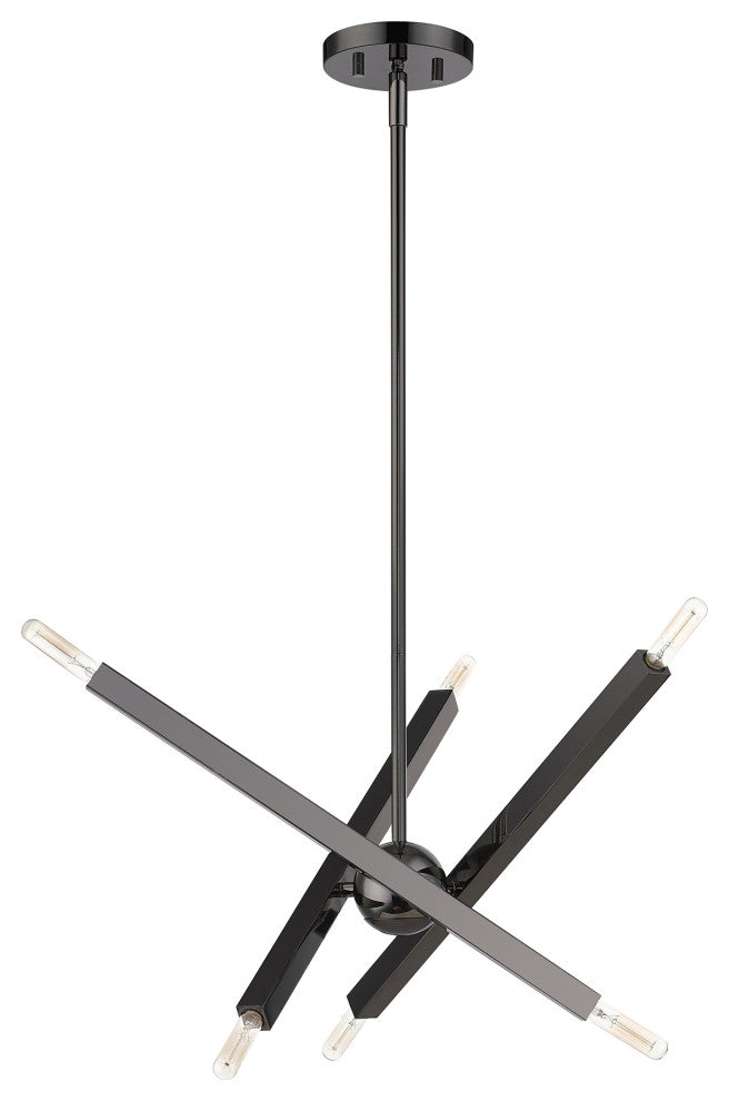 Monaco 6-Light Black Chrome Chandelier