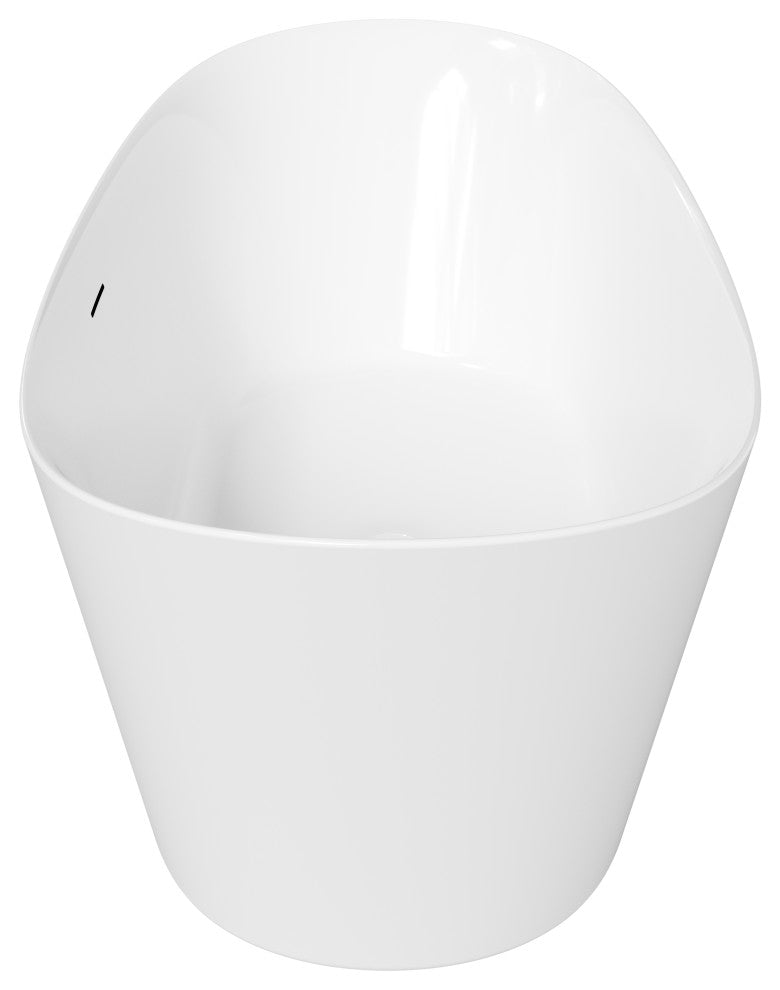 Perlato Volos 65" Freestanding Soaking Tub, White