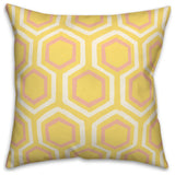 Bright Hexagons 18x18 Indoor / Outdoor Pillow