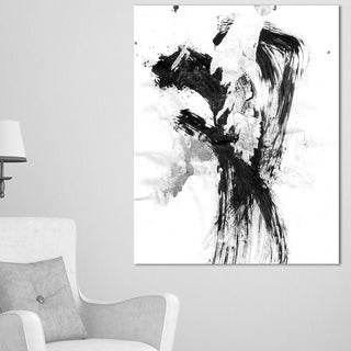 "Black Abstract Paint Stain" Canvas Print, 30"x40"