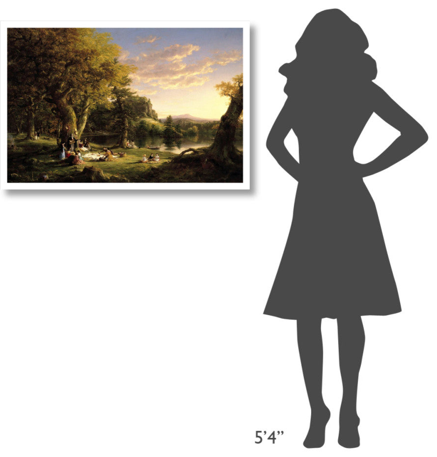 "The Pic-Nic, 1846" Digital Paper Print by Thomas Cole, 38"x26"