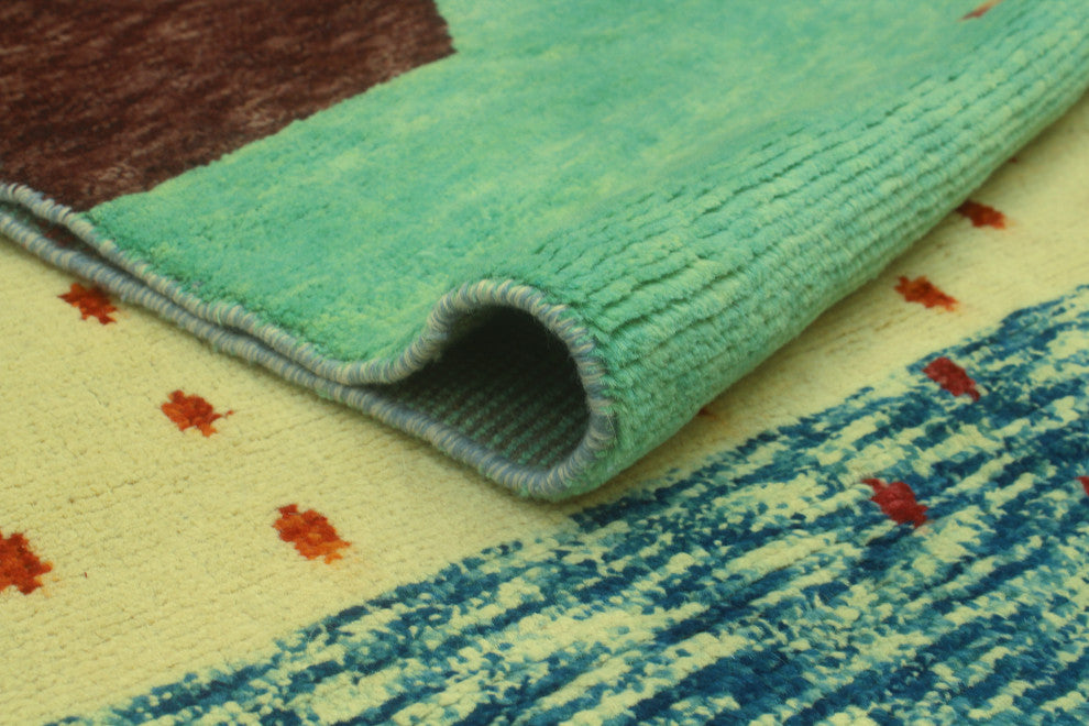 Balochi Adelayda Beige/Light Green Rug, 6'6x9'5