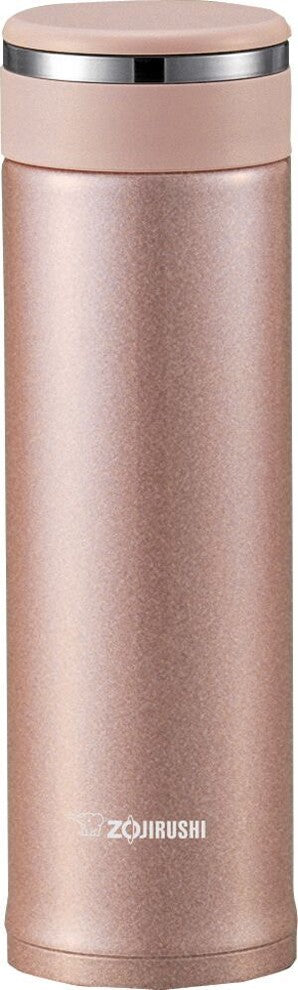 Stainless Mug with Tea Leaf Filter, Pink Champagne