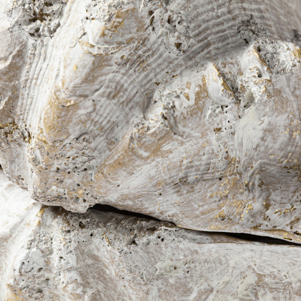 Large 3D Whitewash Seashell Sculptural Box