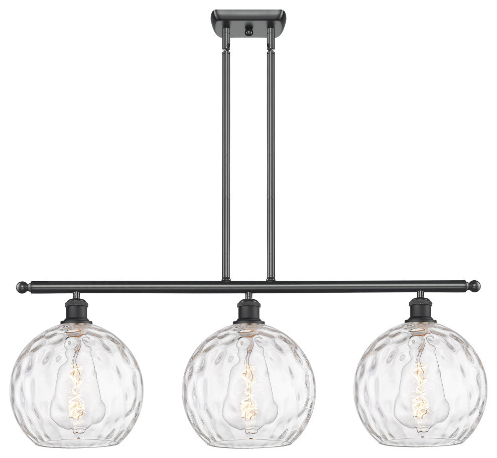 Innovations 516-3I-BK-G1215-10-LED 3 Light Island Light, Matte Black