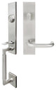 Munich Lever, Tubular Entry Handleset, Right Hand Reverse, Satin Stainless Steel