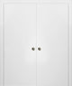 Sliding Double Pocket Closet Doors 64 x 80 | Planum 0010 White Silk