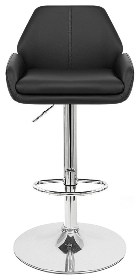 Set of 4 Modern Home Tesla "Leather" Contemporary Adjustable Height Bar/Counter