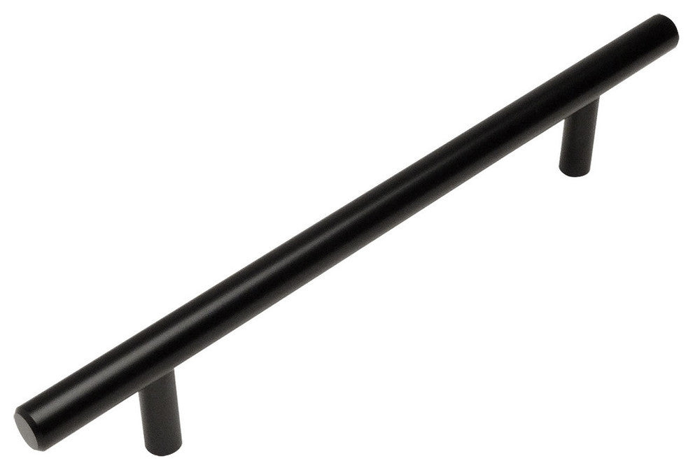 Cosmas 404-160FB Flat Black Slim Line Euro Style Cabinet Pull, Set of 5