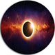 Full Eclipse View, Modern Spacescape Large Disc Metal Wall Art, 23"