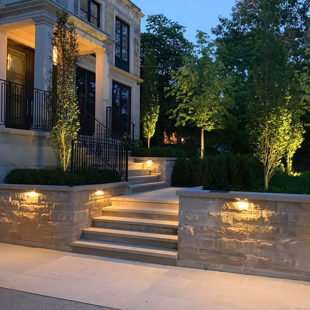 12-Pack Hemisphere LED Deck Light 3000K Warm White, Satin Nickel