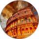 Colosseum In Rome Landscape, Monumental Round Wall Art, 36"