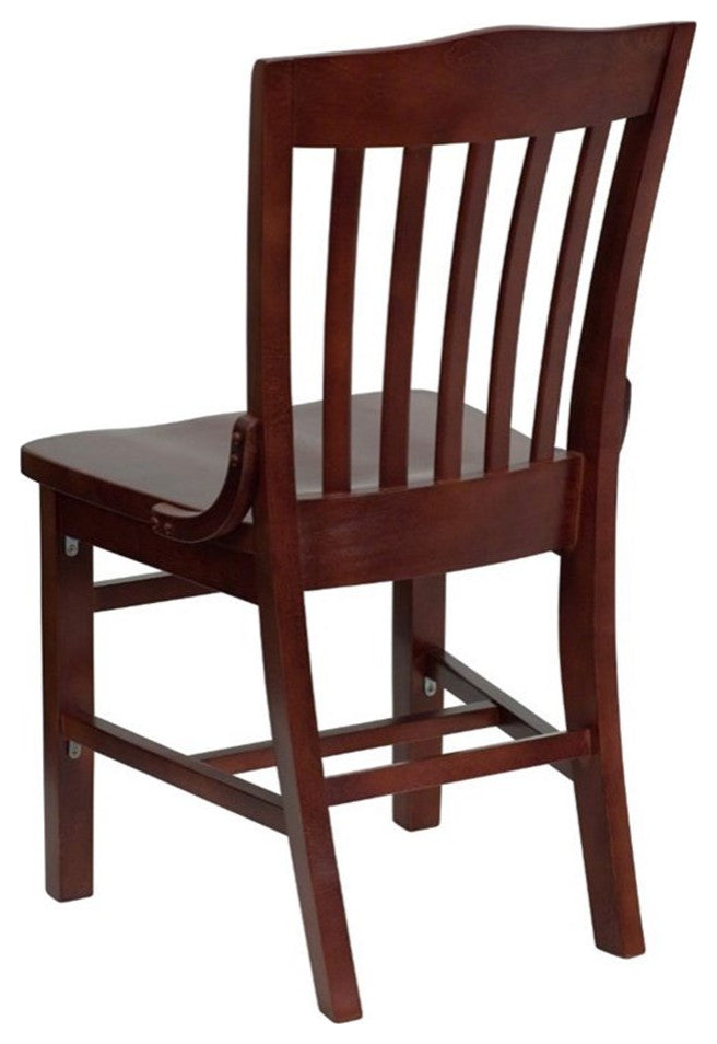 Flash Furniture Wood Restaurant Dining Chair in Mahogany