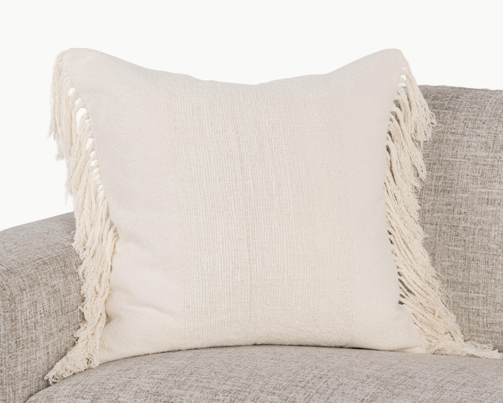 Volta 22x22 Linen Blend Fabric Throw Pillow