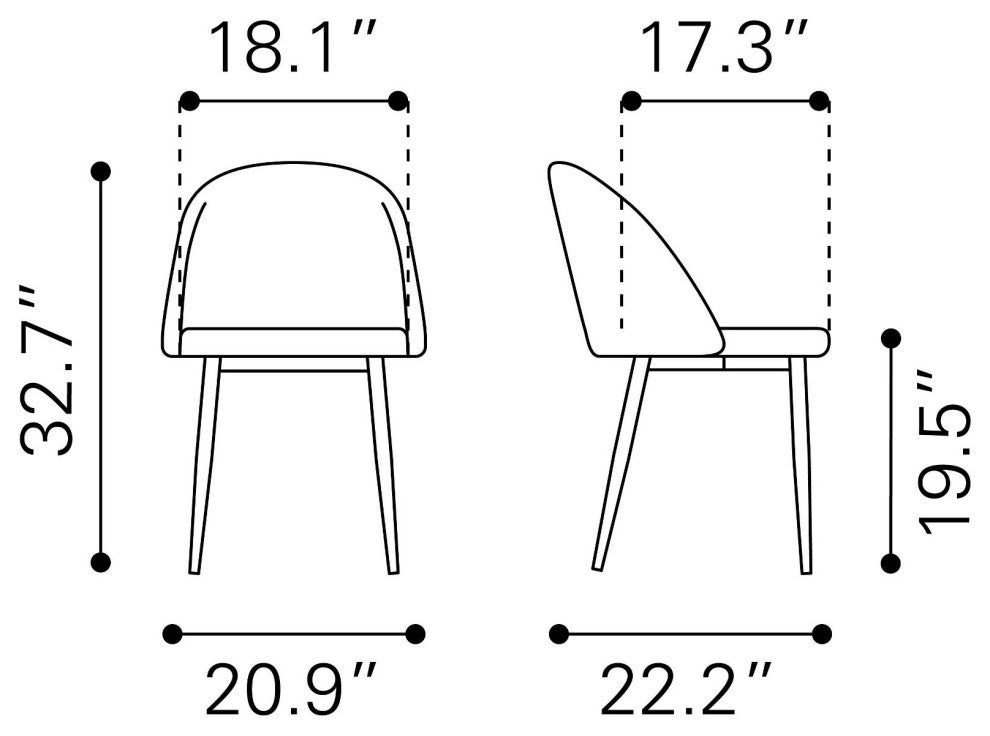 Dining Chair, Set of 2, Steel Metal, Fabric, Pink, Gold, Bar Kitchen Pub Bistro