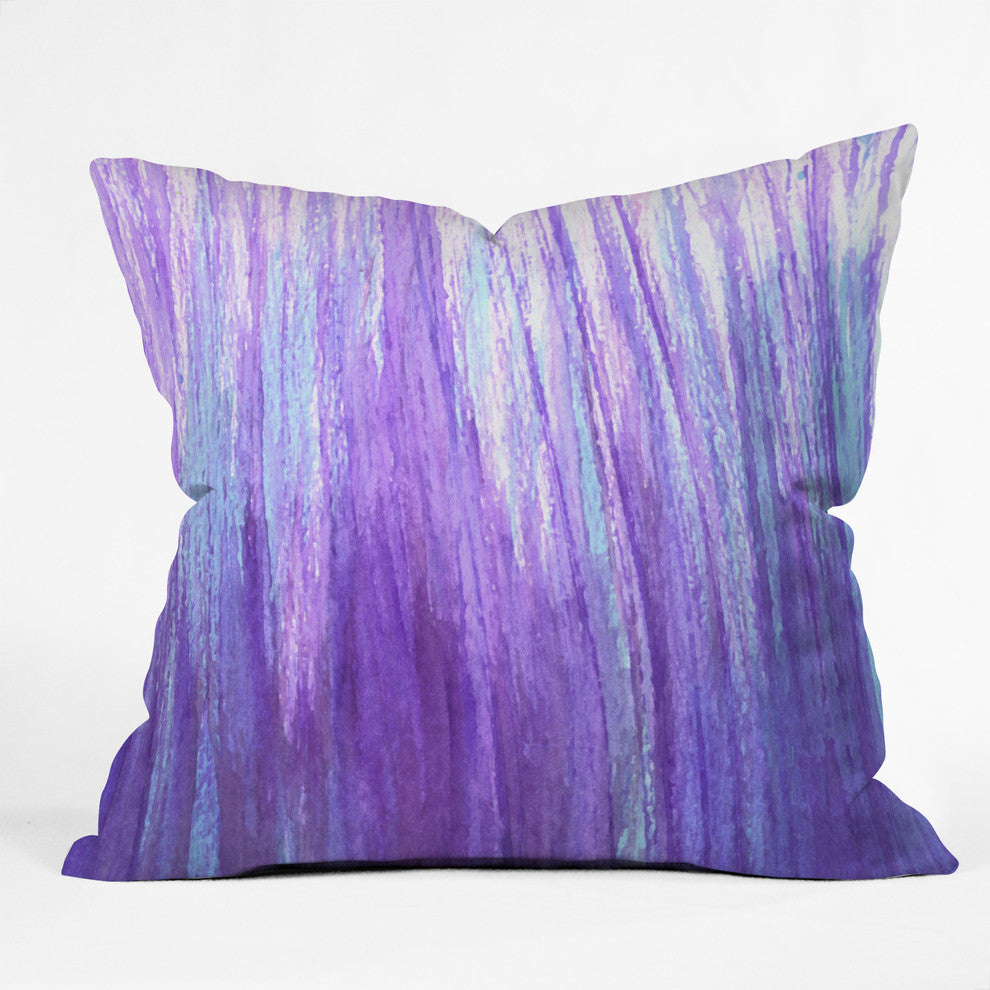 Sophia Buddenhagen Purple Stream Throw Pillow, 16"x16"