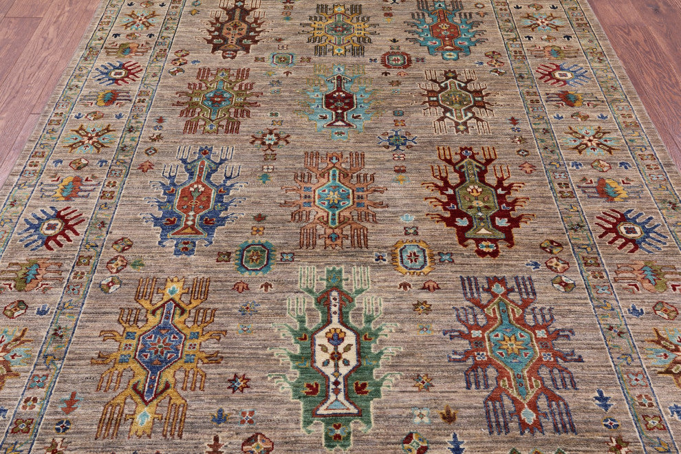 5' 8" X 7' 11" Hand-Knotted Persian Wool Rug - Q12470